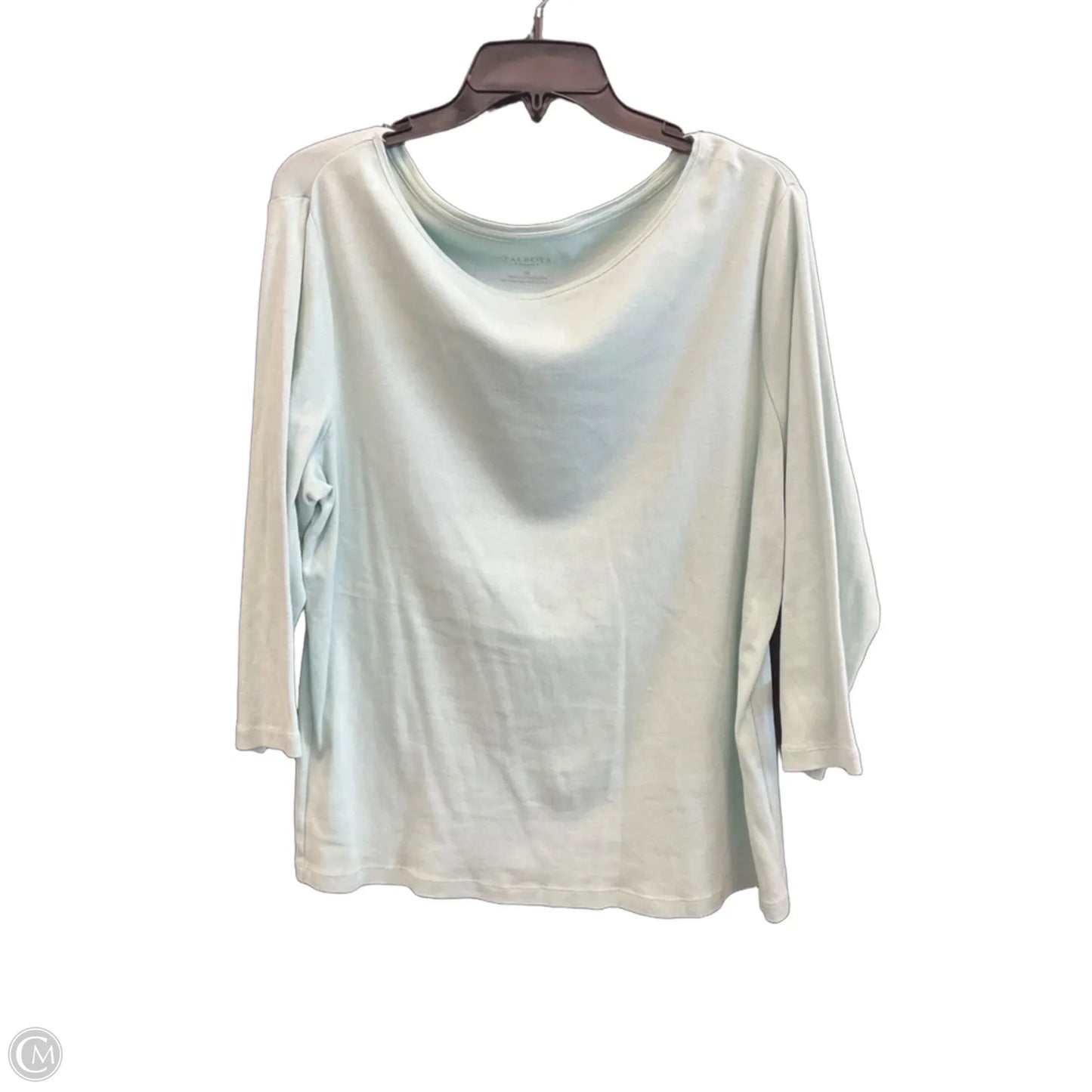 Top 3/4 Sleeve Basic By Talbots In Blue, Size: 2x