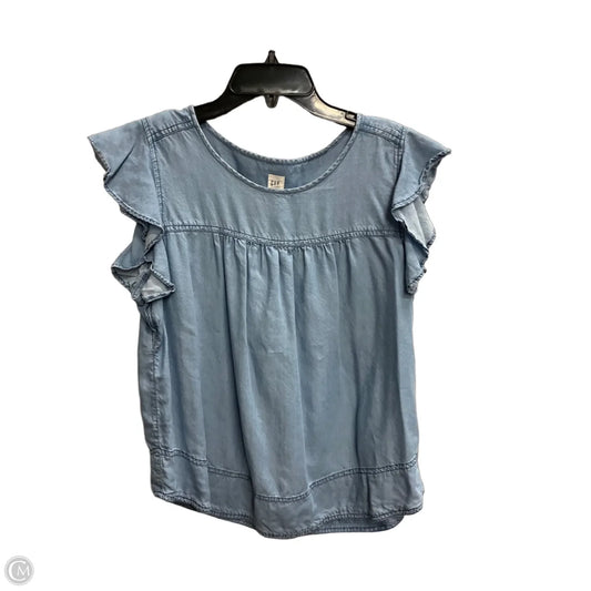 Top Sleeveless Basic By Gap In Blue, Size: M