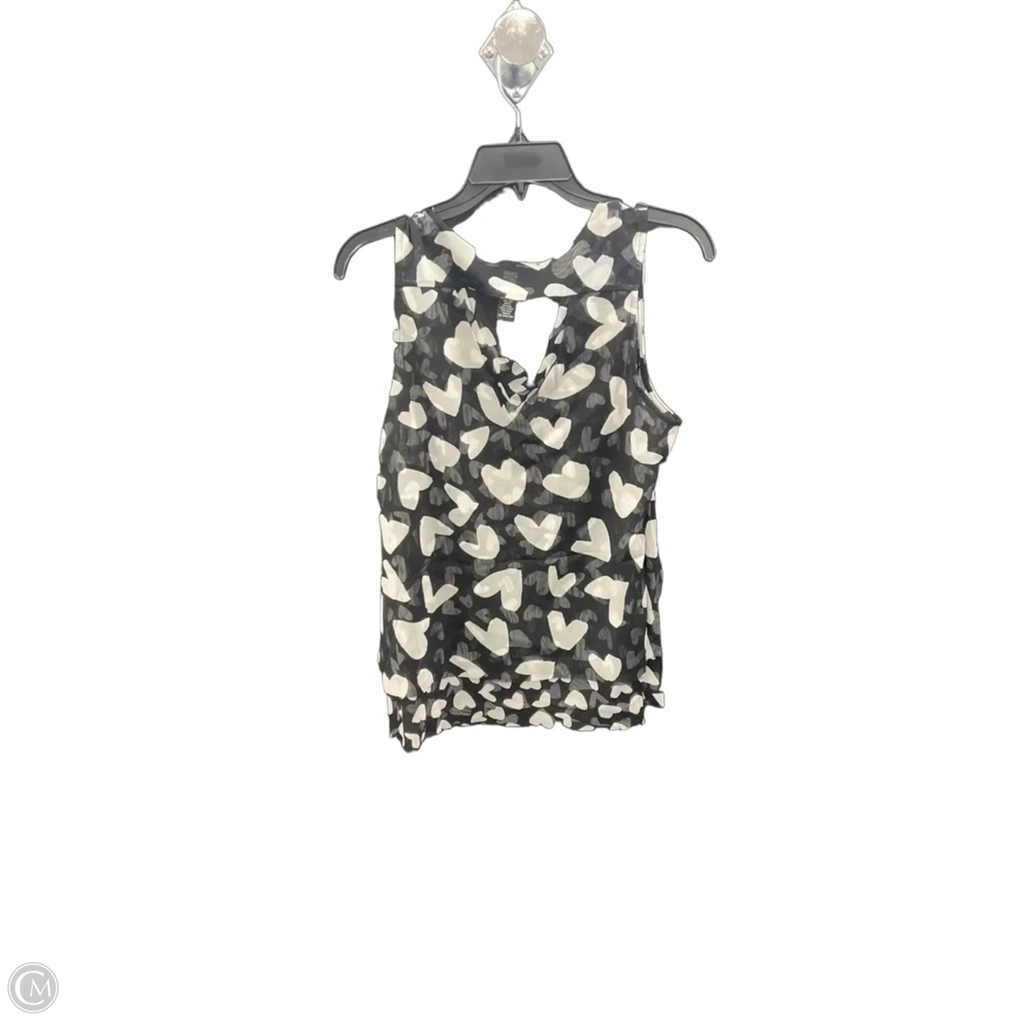 Top Sleeveless By Inc In Black & White, Size: Xl