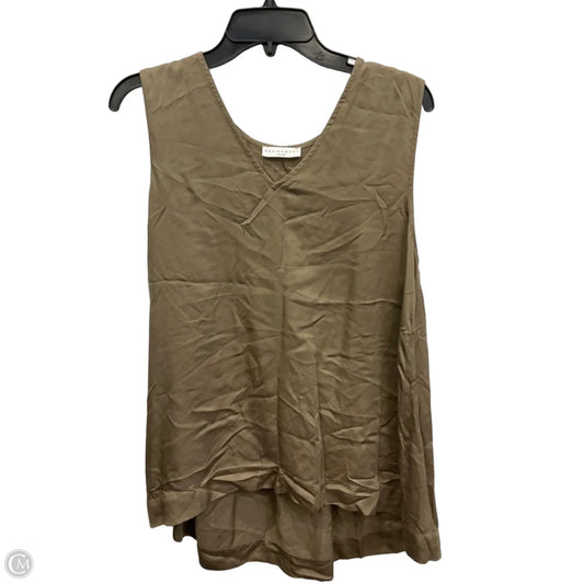 Top Sleeveless By Cmb In Green, Size: L