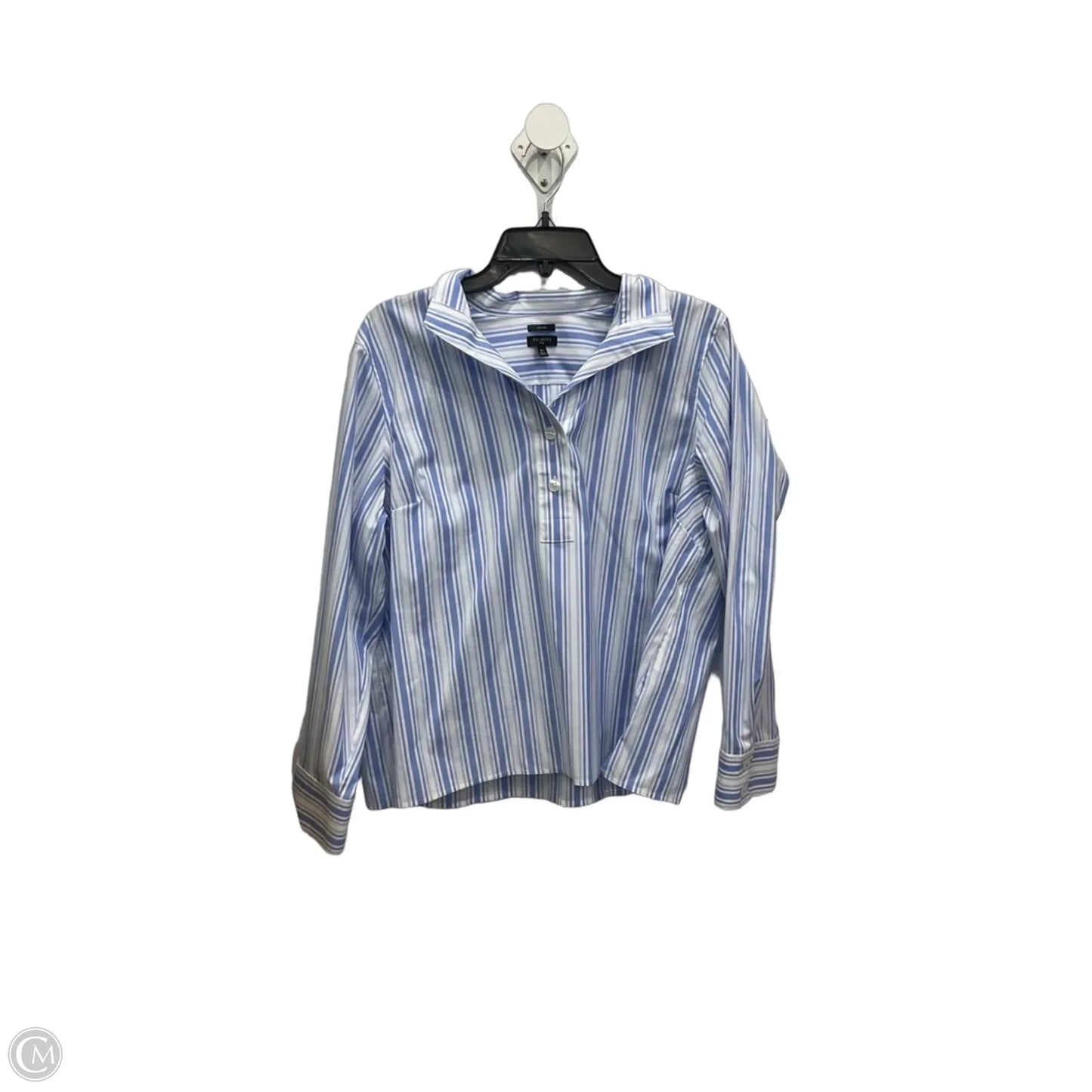 Blouse Long Sleeve By Talbots In Striped Pattern, Size: Xlp