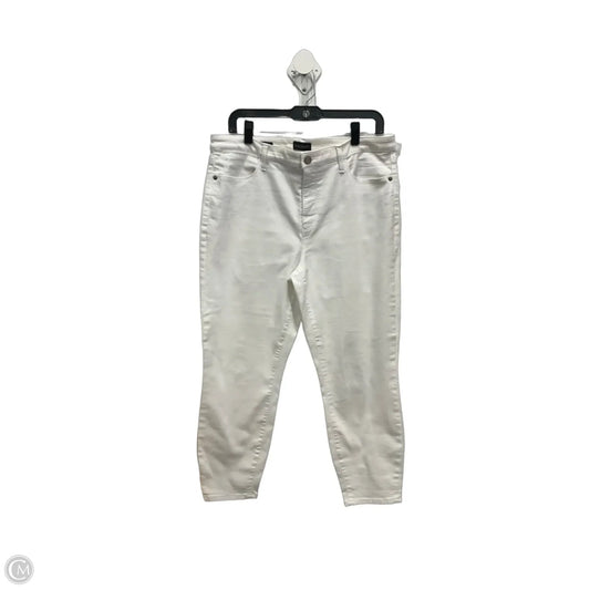 Pants Cropped By Talbots In White Denim, Size: 12