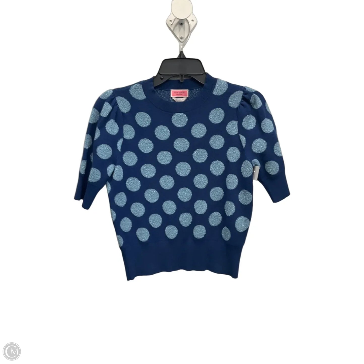 Top Short Sleeve Designer By Kate Spade In Blue, Size: Xs