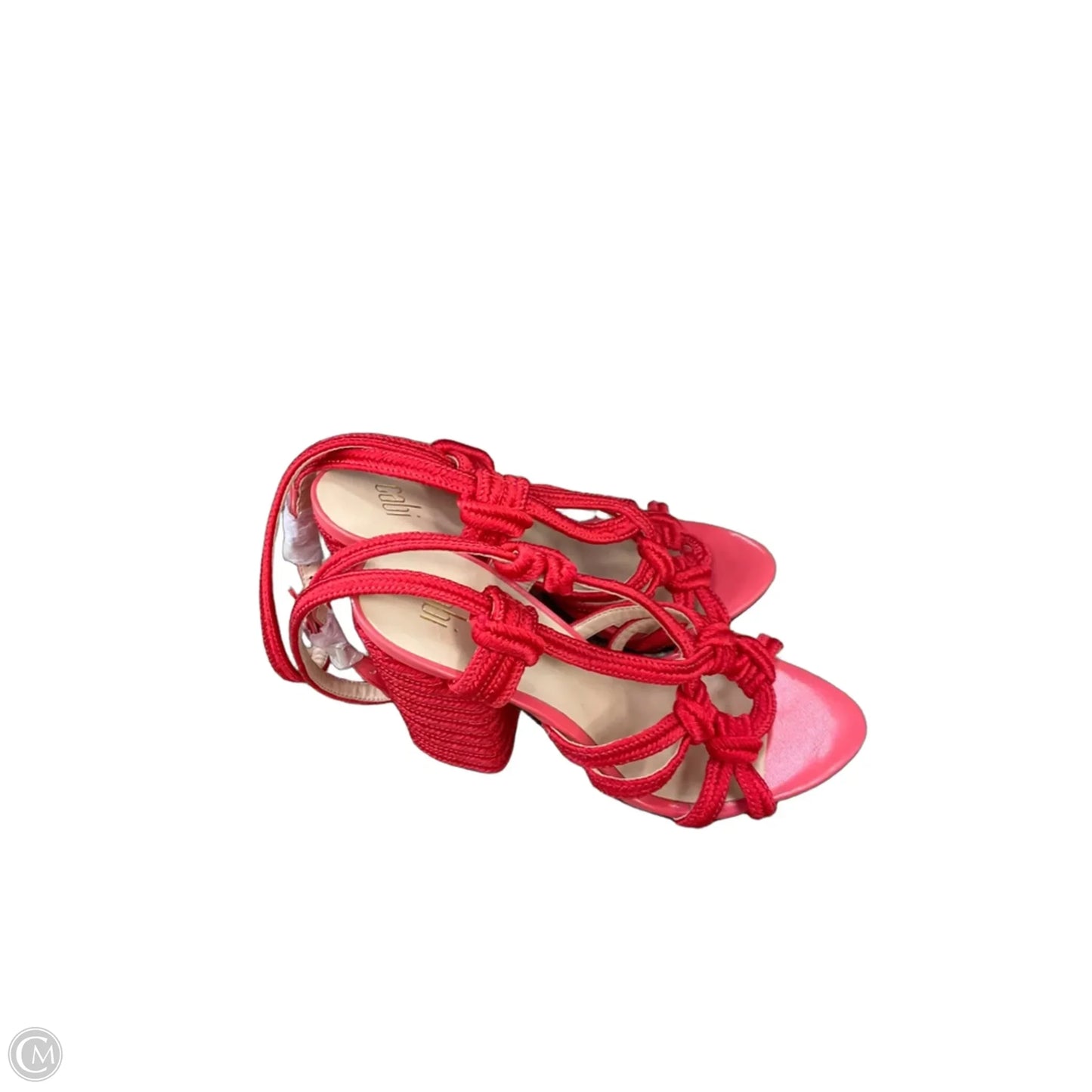 Sandals Heels Block By Cabi In Red, Size: 7
