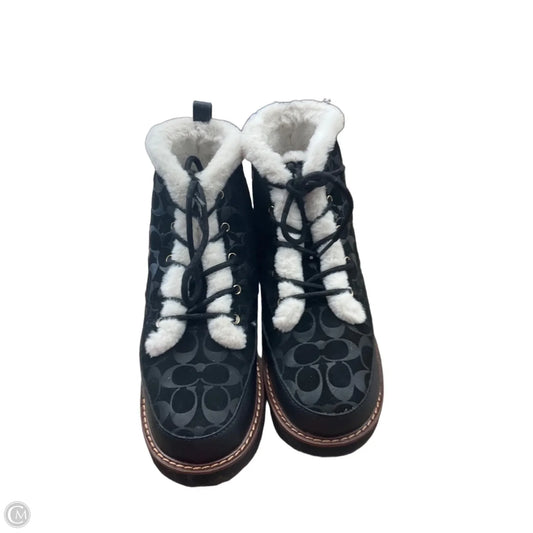 Boots Designer By Coach In Black, Size: 11