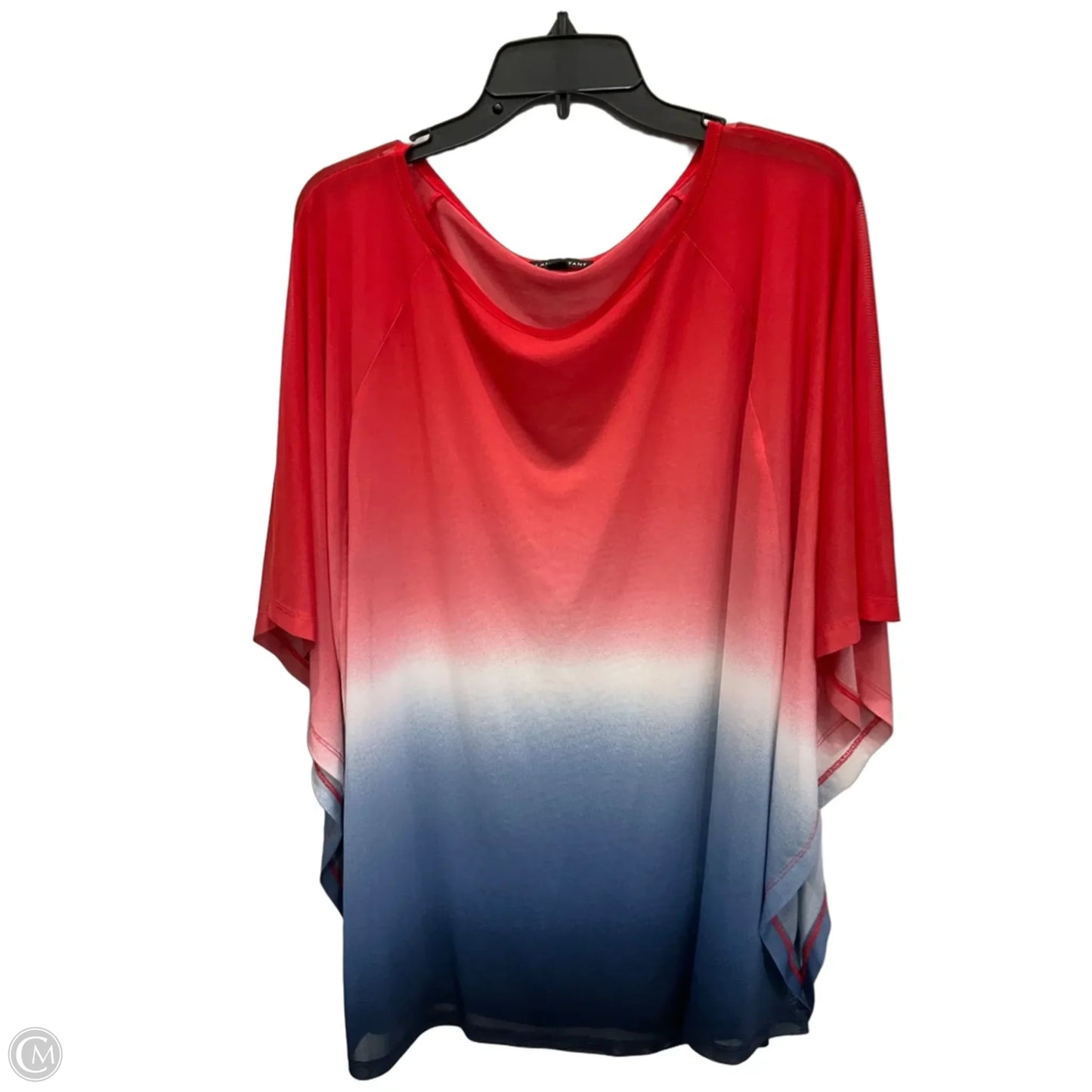 Top Sleeveless By Lane Bryant In Blue Red & White, Size: 3x