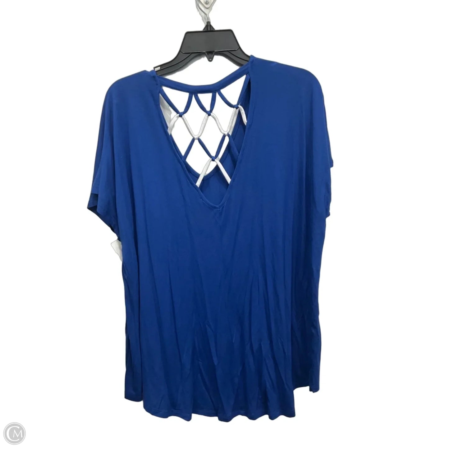 Top Short Sleeve Basic By Lane Bryant In Blue, Size: 2x
