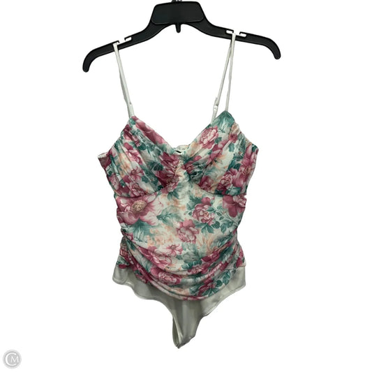 Bodysuit By Express In Floral Print, Size: L