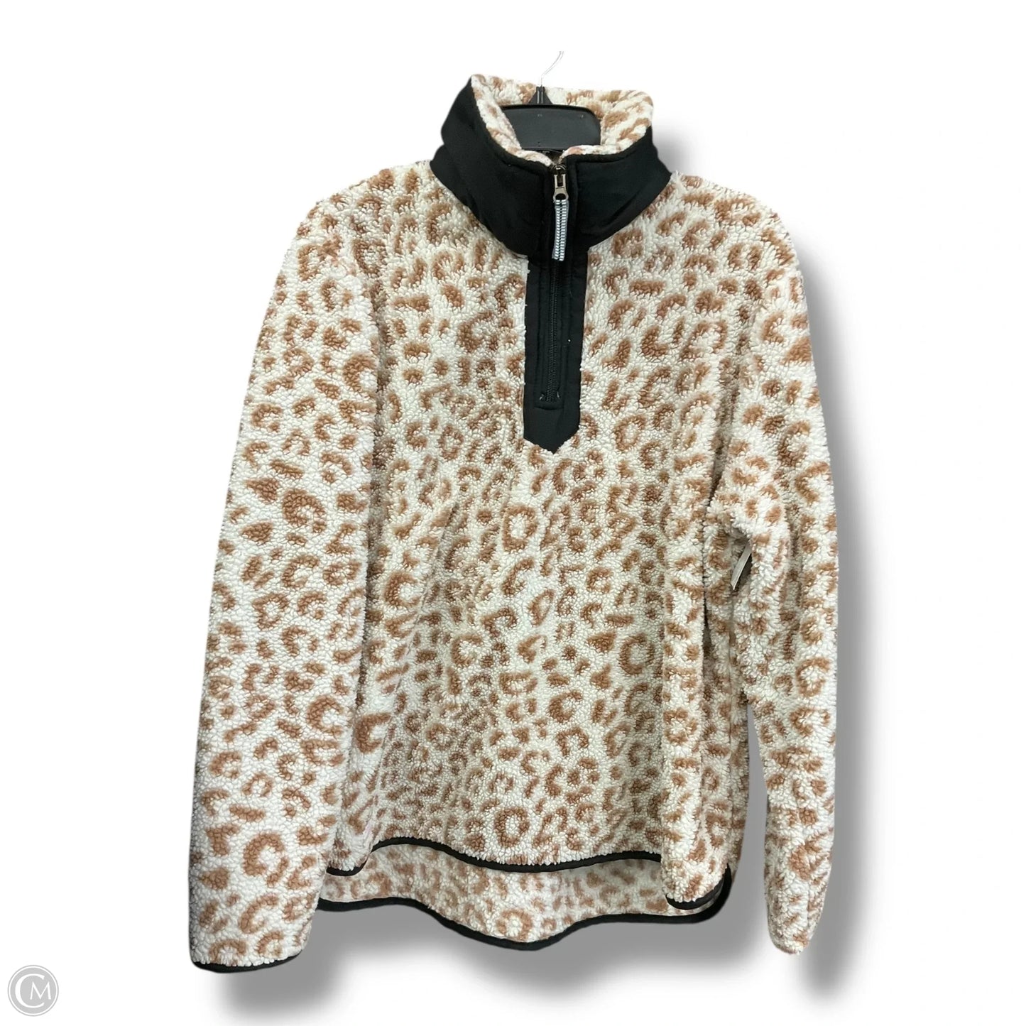 Jacket Faux Fur & Sherpa By Simply Southern In Animal Print, Size: Xl