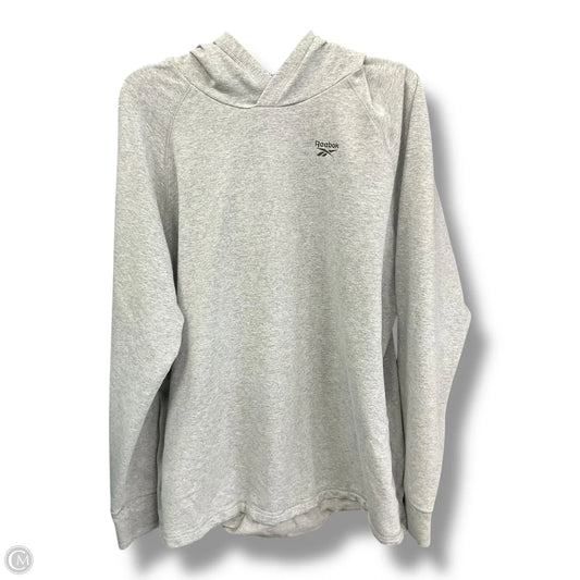Sweatshirt Hoodie By Reebok In Grey, Size: Xl