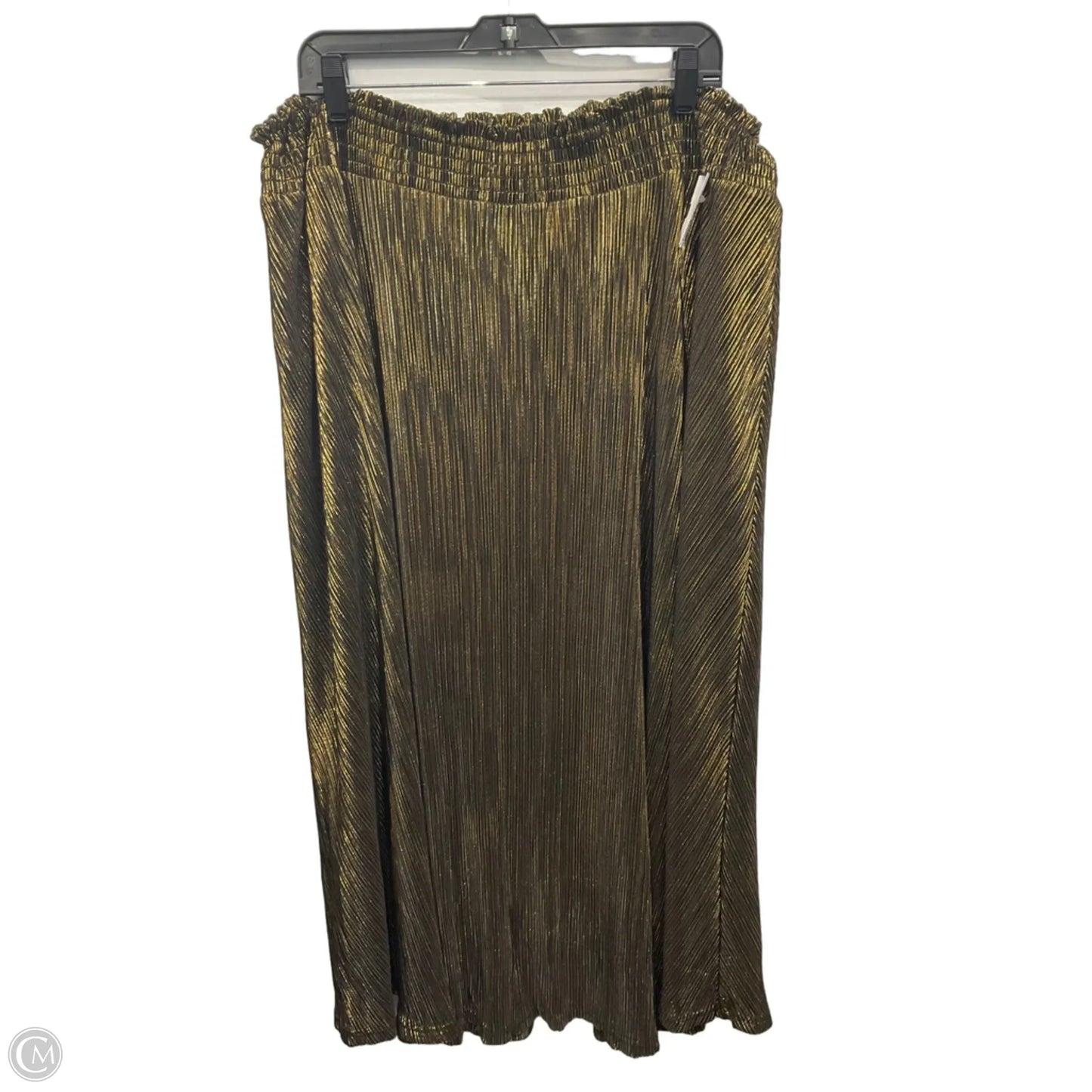 Skirt Maxi By Cato In Gold, Size: 2x