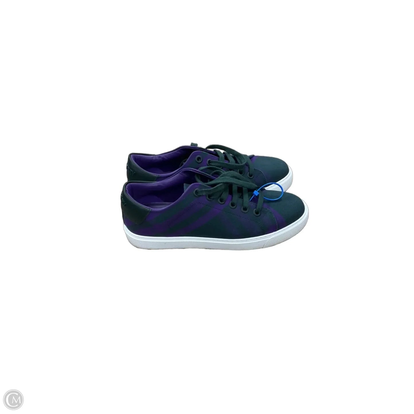 Shoes Luxury Designer By Burberry In Green & Purple, Size: 9