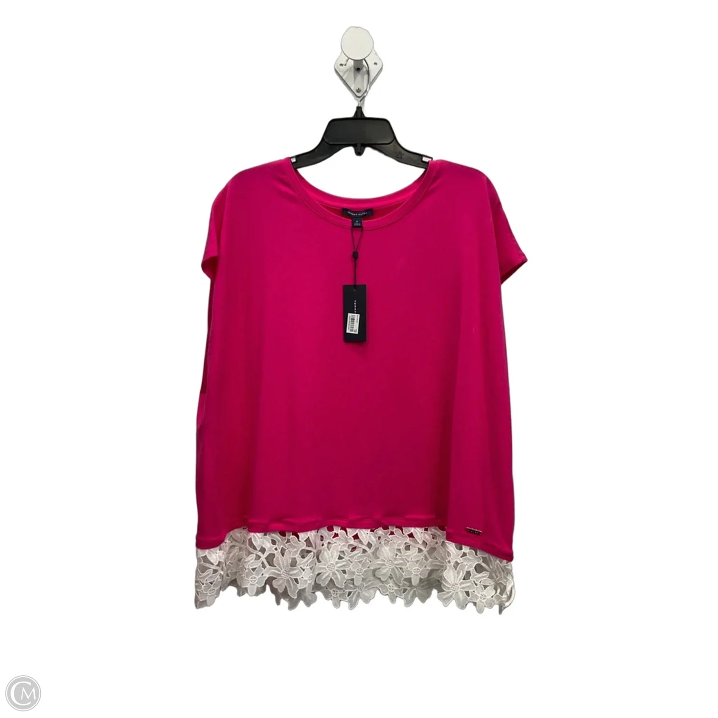 Top Short Sleeve Basic By Tommy Hilfiger In Pink, Size: 1x