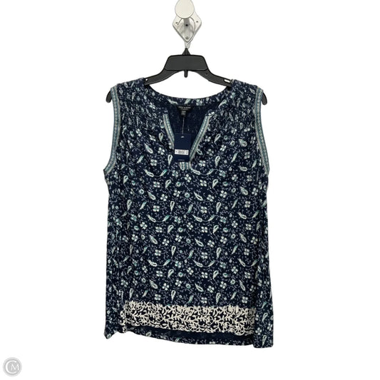 Top Sleeveless By Lucky Brand In Blue, Size: 1x