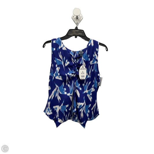 Top Sleeveless By Scoop In Blue, Size: M