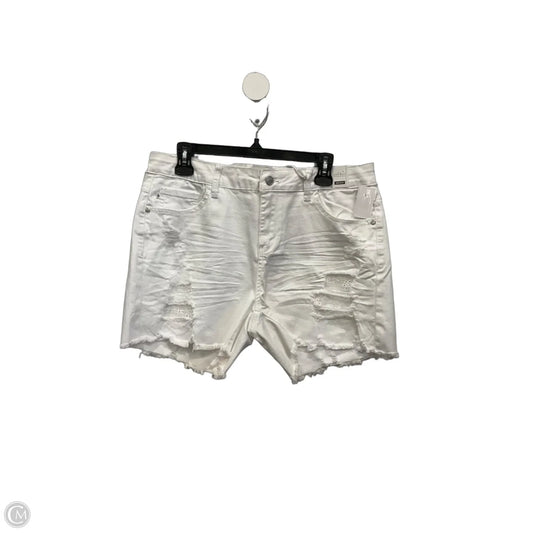 Shorts By Judy Blue In White Denim, Size: 16
