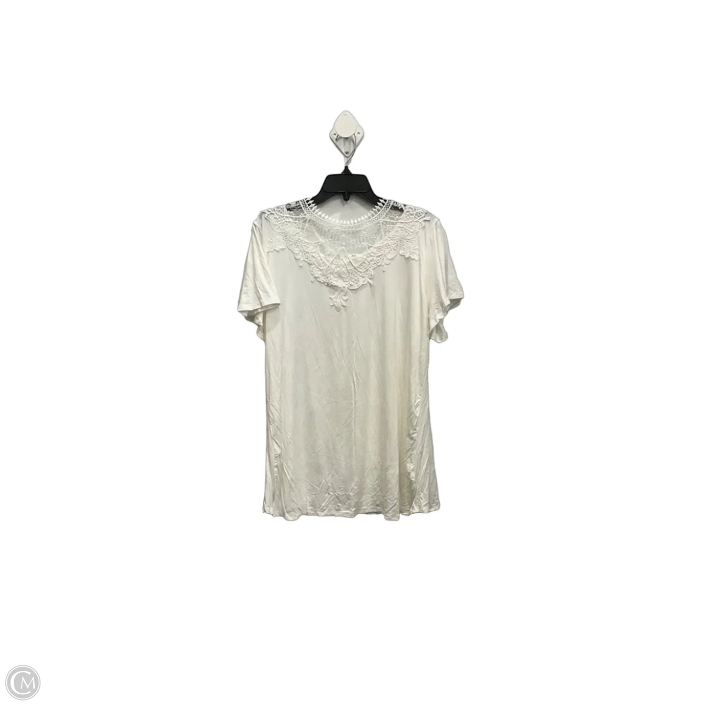 Top Short Sleeve Basic By Heimish Usa In White, Size: 1x