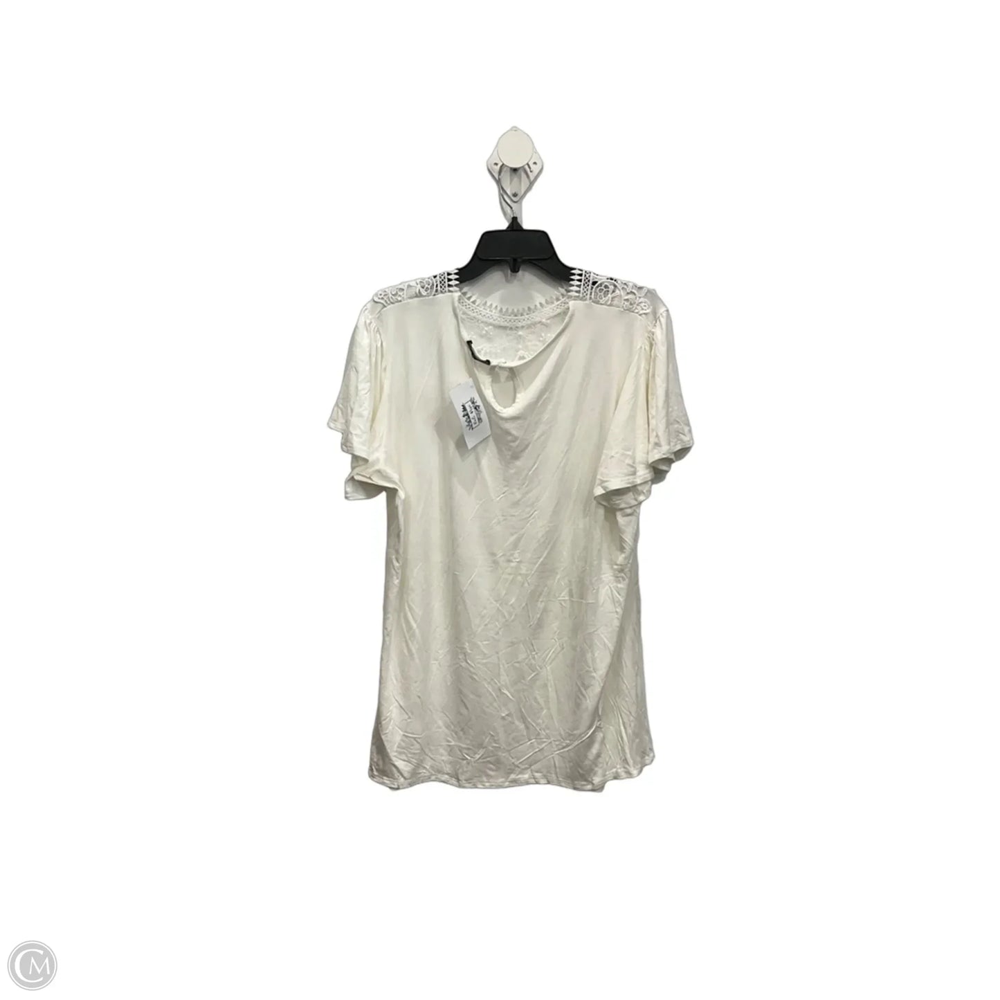 Top Short Sleeve Basic By Heimish Usa In White, Size: 1x