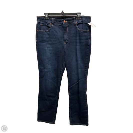 Jeans Straight By Talbots In Blue Denim, Size: 14p