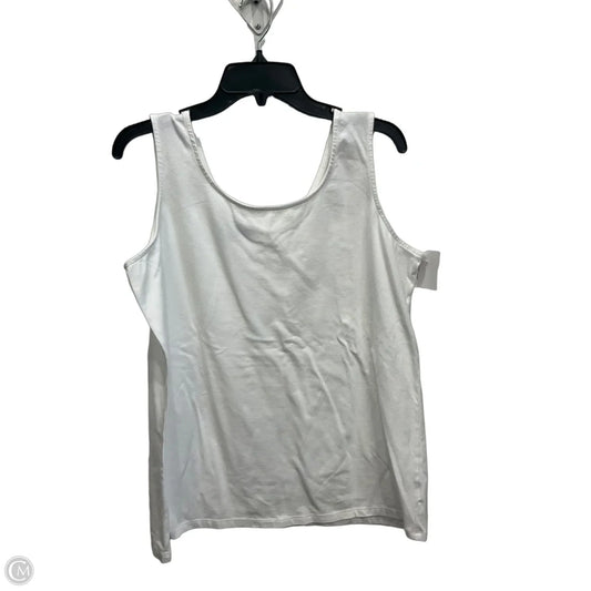 Tank Top By Talbots In White, Size: 1x