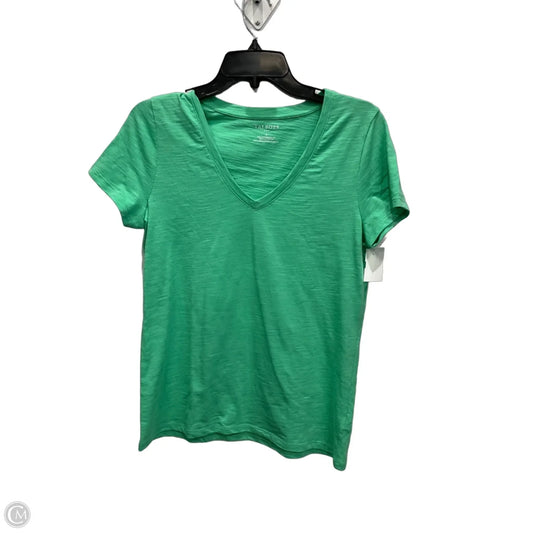 Top Short Sleeve Basic By Talbots In Green, Size: M