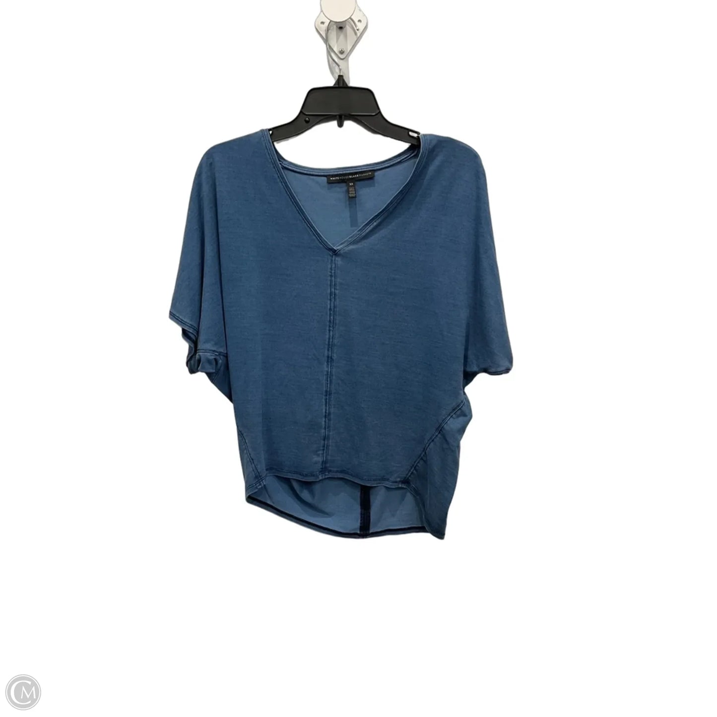 Top Short Sleeve By White House Black Market In Blue, Size: Xs