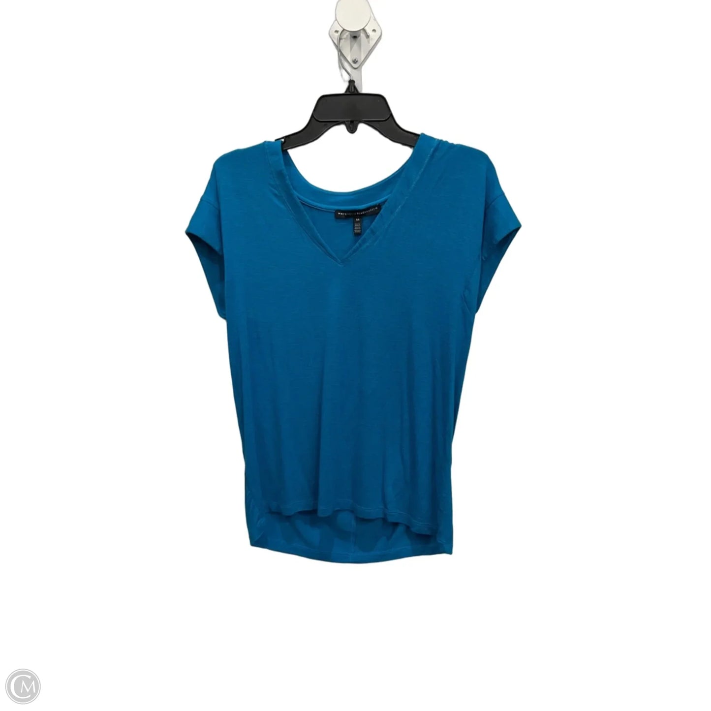 Top Short Sleeve Basic By White House Black Market In Blue, Size: Xs