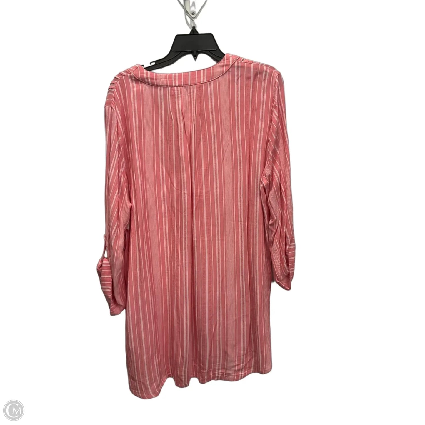 Blouse Long Sleeve By Soft Surroundings In Pink, Size: Xl
