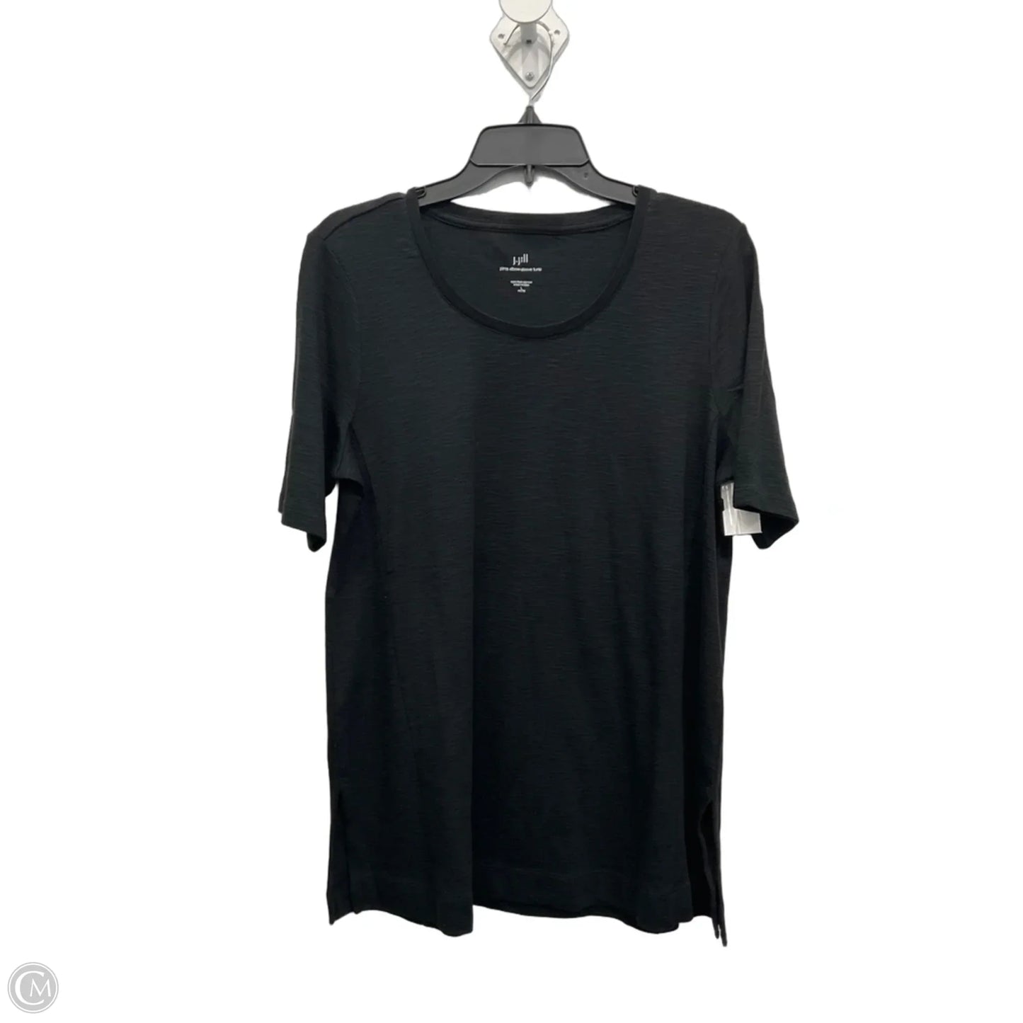 Top Short Sleeve Basic By J. Jill In Black, Size: Lp
