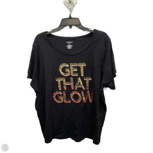 Top Short Sleeve By Torrid In Black, Size: 3x