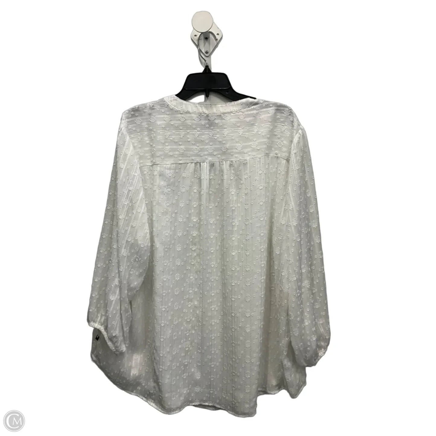 Top Long Sleeve Basic By Tommy Hilfiger In White, Size: 2x