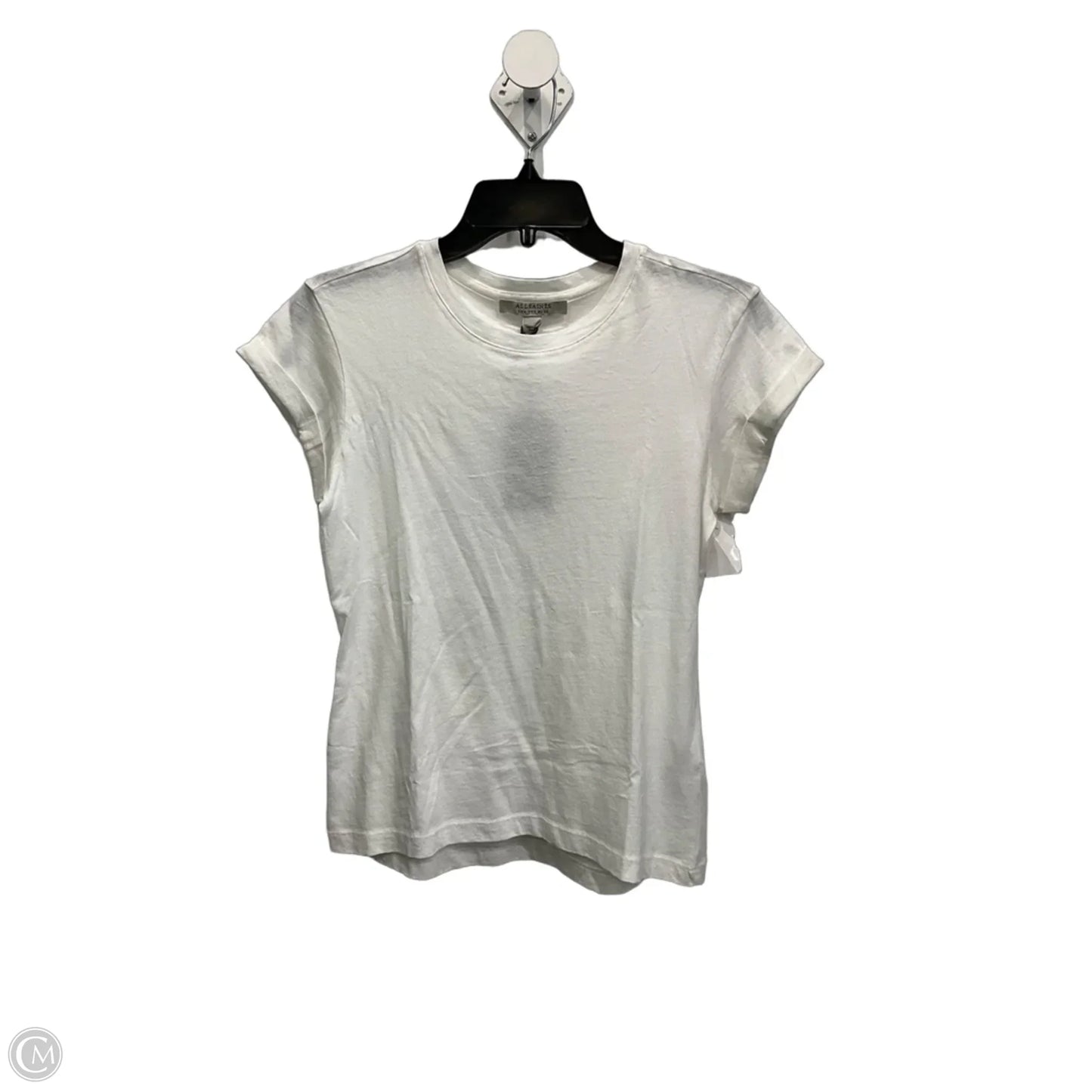 Top Short Sleeve Designer By All Saints In White, Size: S