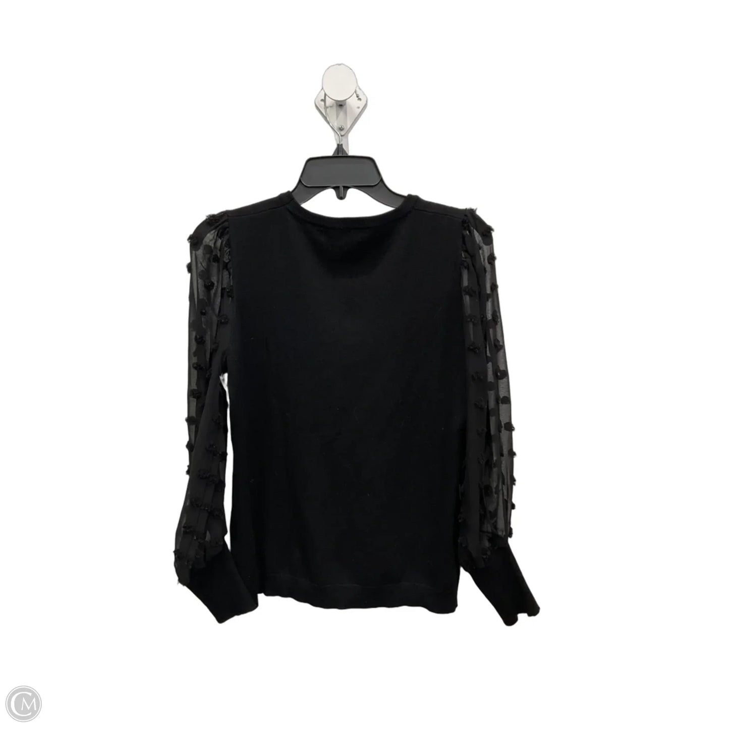 Top Long Sleeve By Adrianna Papell In Black, Size: S