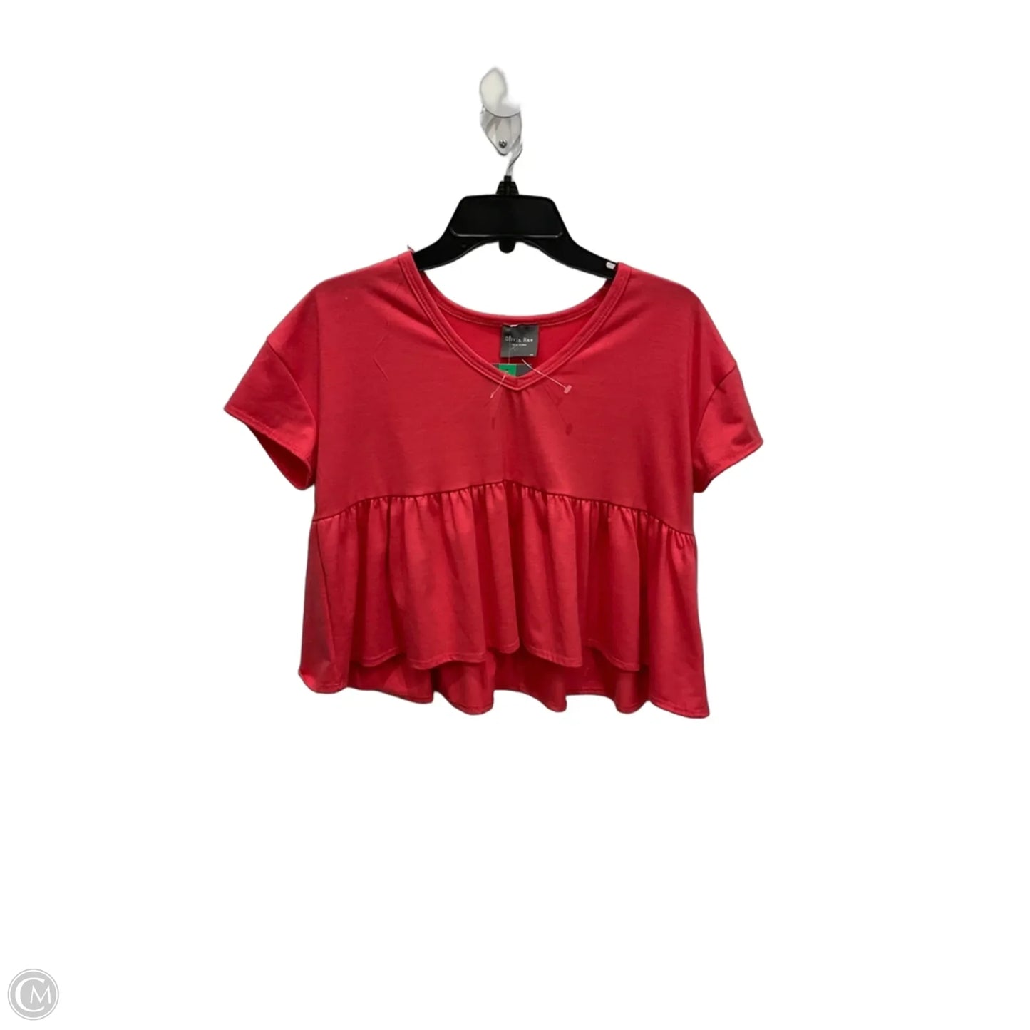 Top Short Sleeve By Olivia Rae In Red, Size: Xs