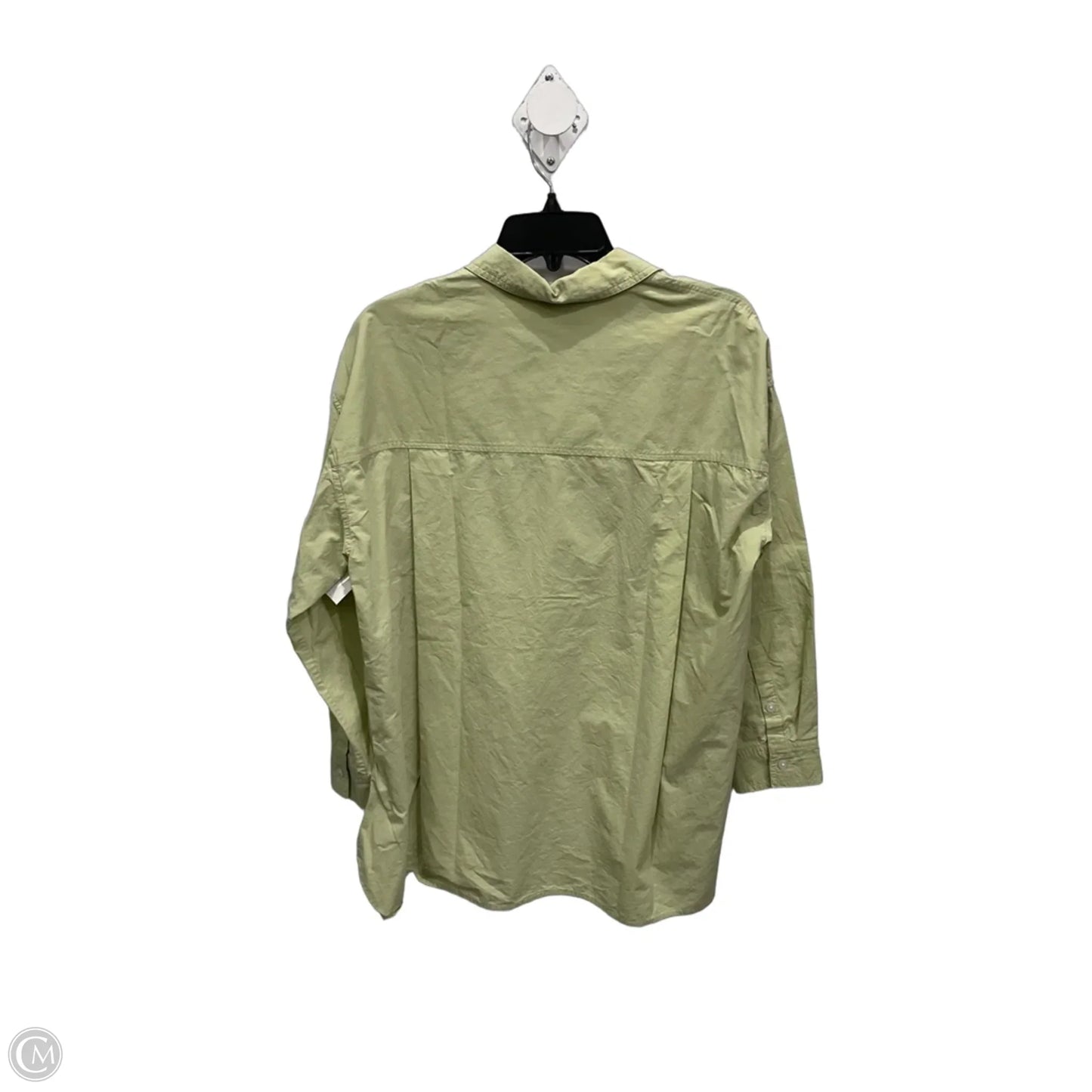Blouse Long Sleeve By Madewell In Green, Size: S