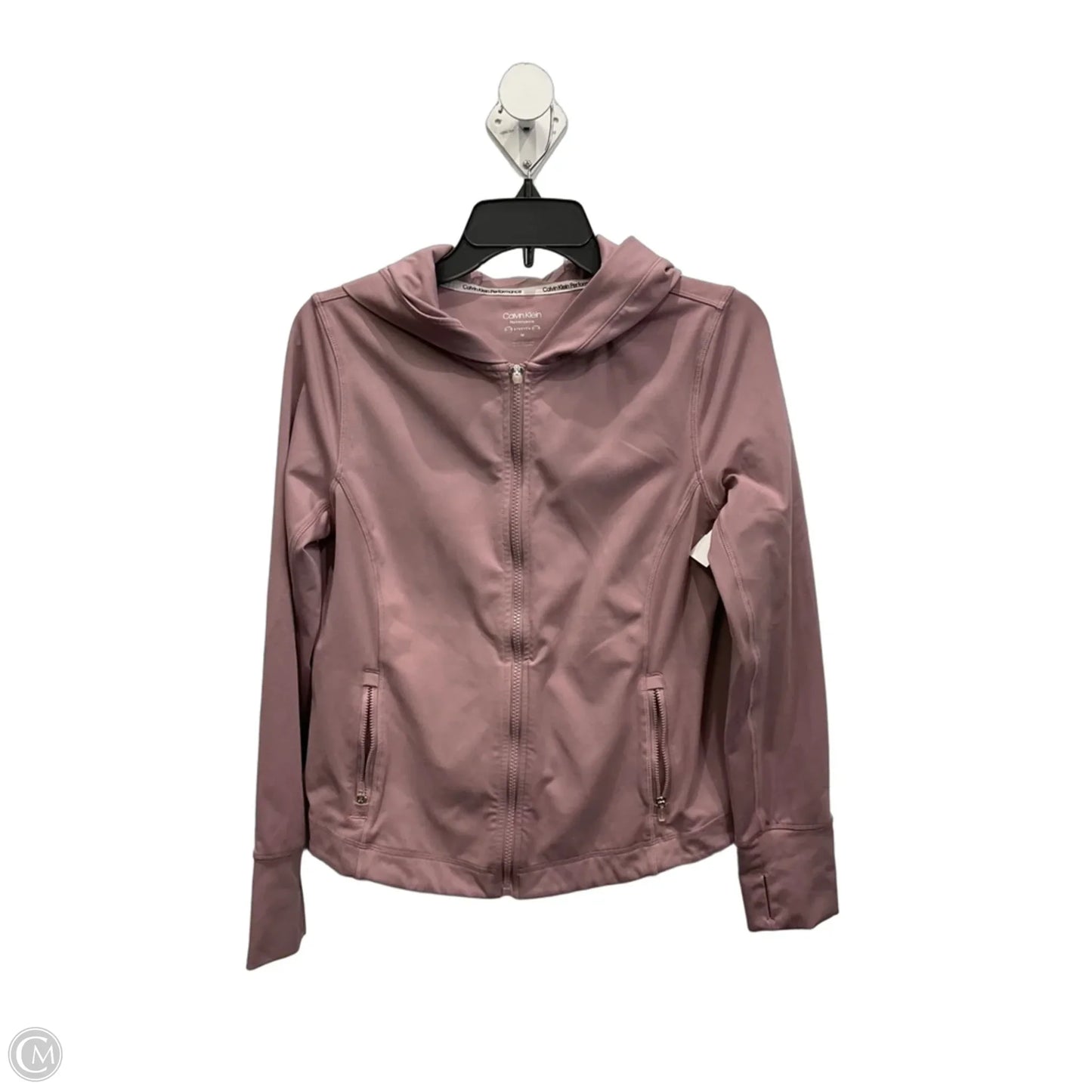 Athletic Jacket By Calvin Klein In Purple, Size: M