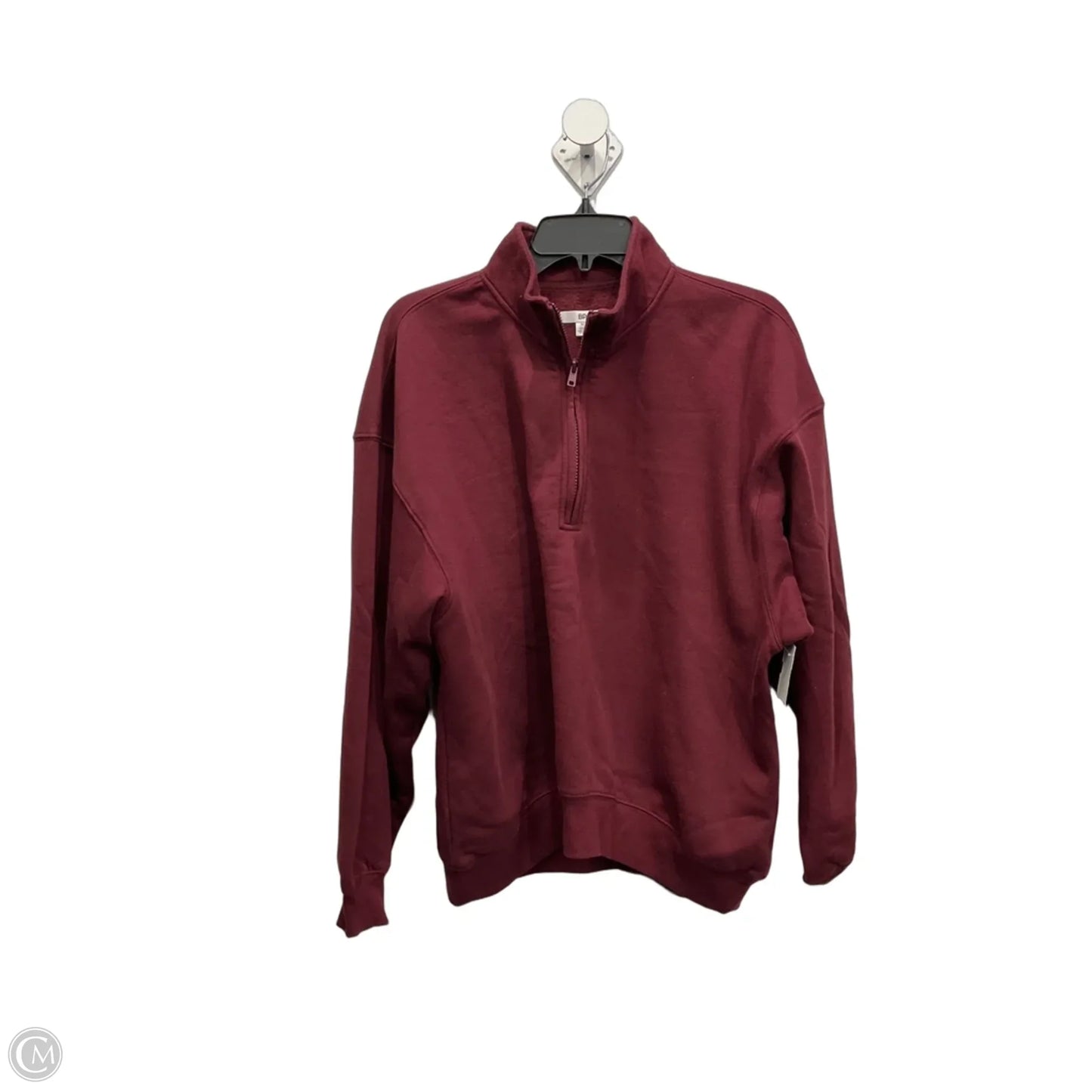 Sweatshirt Collar By Bp In Maroon, Size: M