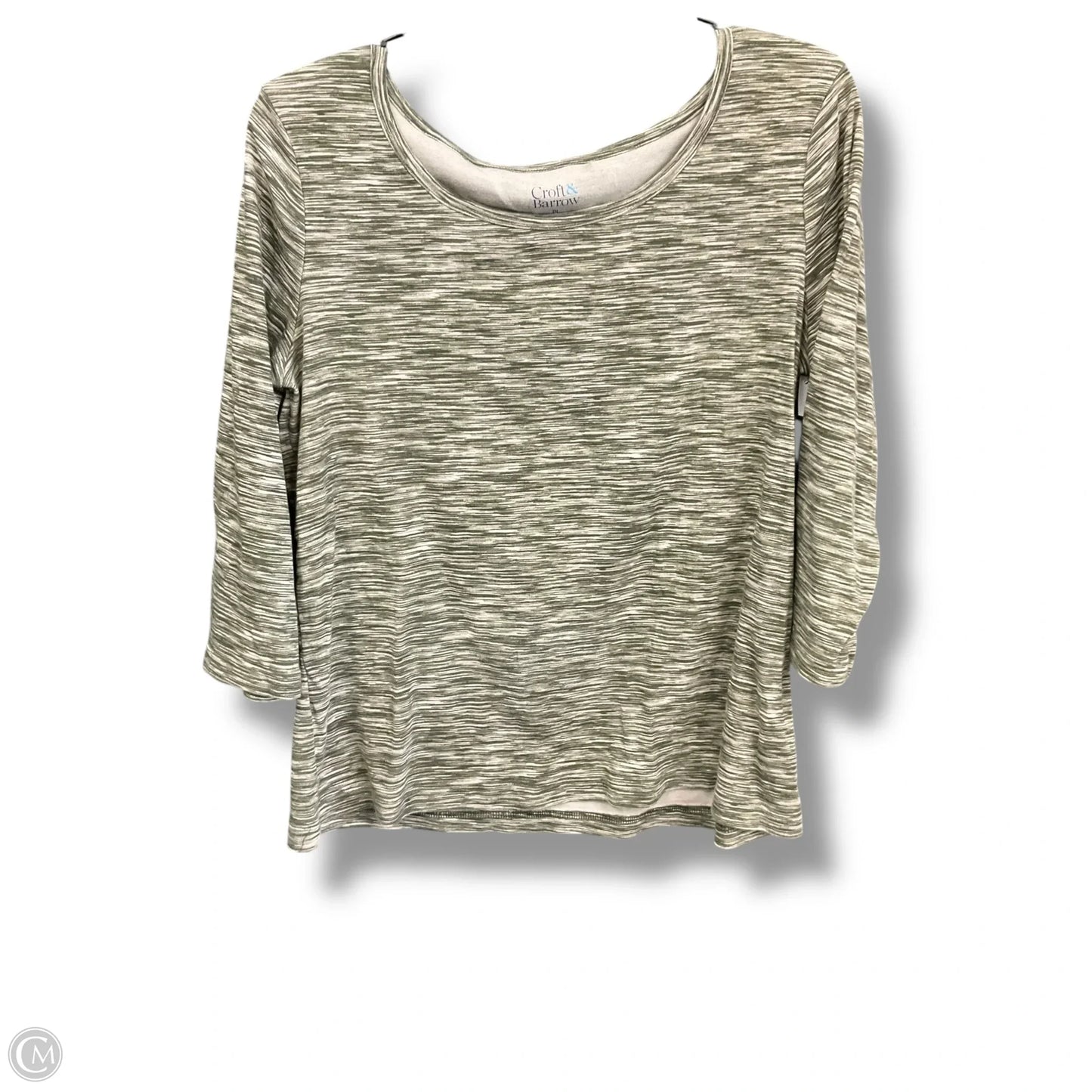 Top Long Sleeve By Croft And Barrow In Green, Size: Lp