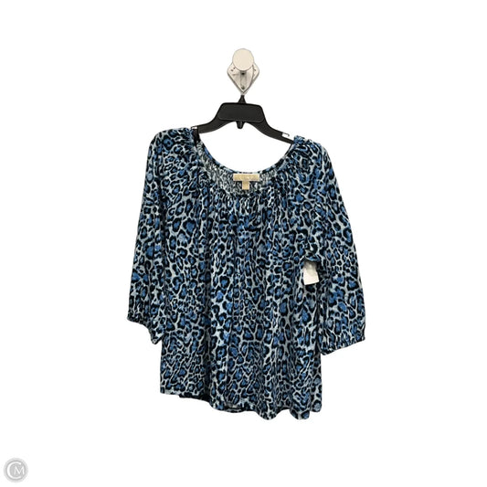Top Long Sleeve By Michael By Michael Kors In Blue, Size: Xl
