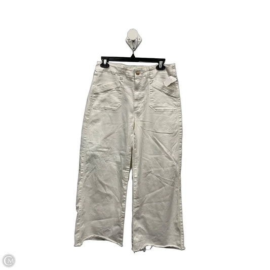 Jeans Wide Leg By Paige In White, Size: 6