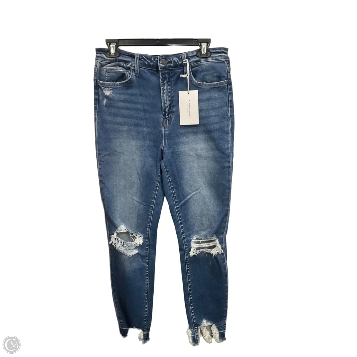 Jeans Straight By Flying Monkey In Blue Denim, Size: 8