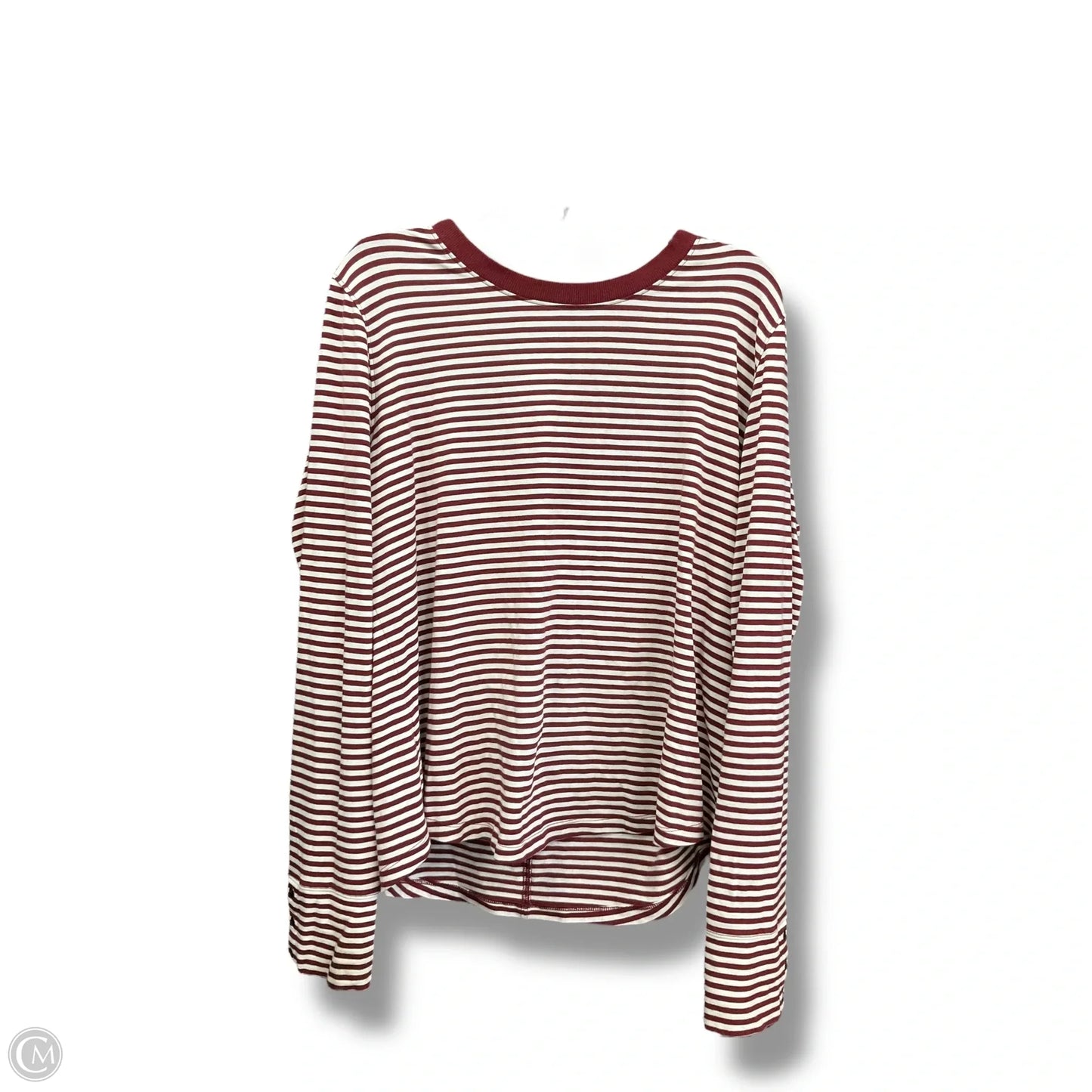 Top Long Sleeve By Evereve In Striped Pattern, Size: Xl