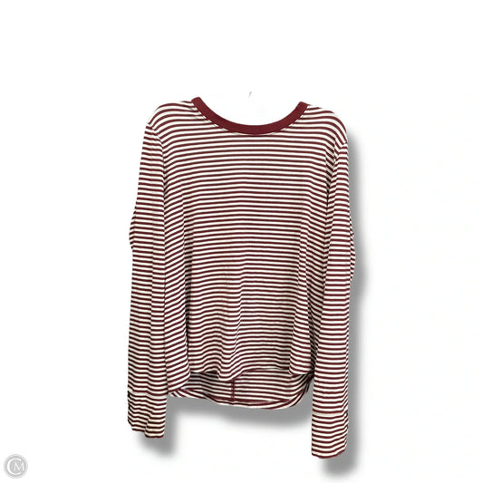 Top Long Sleeve By Evereve In Striped Pattern, Size: Xl