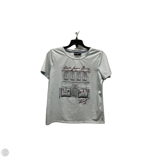 Top Short Sleeve Designer By Karl Lagerfeld In Multi-colored, Size: S