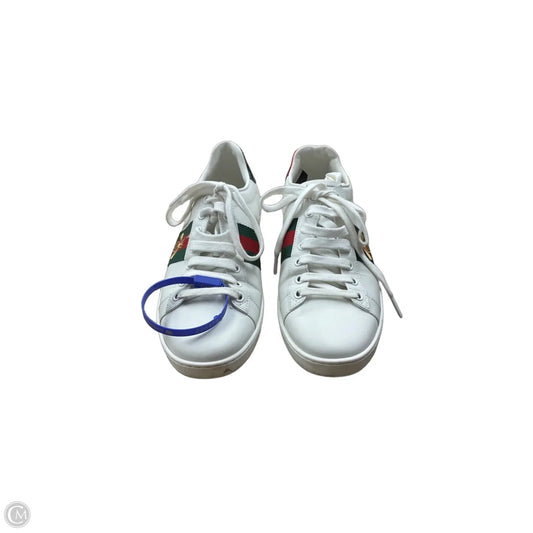 Shoes Luxury Designer By Gucci In Multi-colored, Size: 7.5