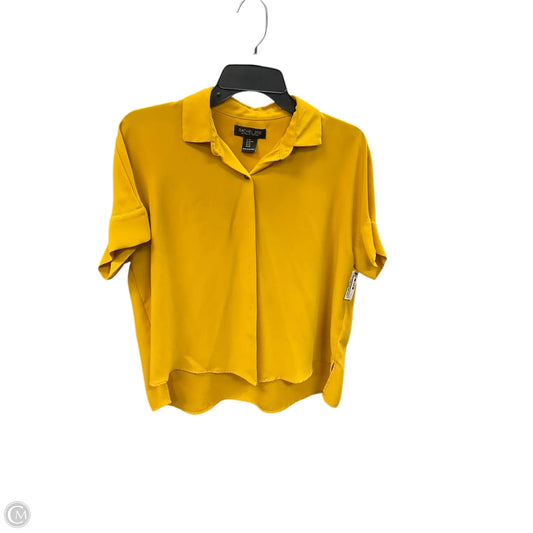 Blouse Short Sleeve By Rachel Zoe In Gold, Size: Xs