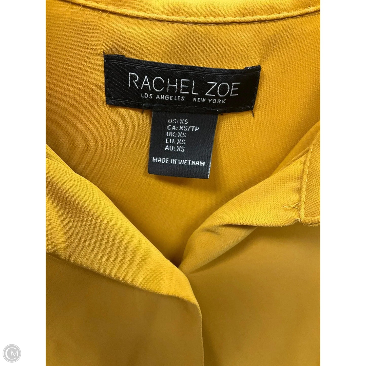 Blouse Short Sleeve By Rachel Zoe In Gold, Size: Xs