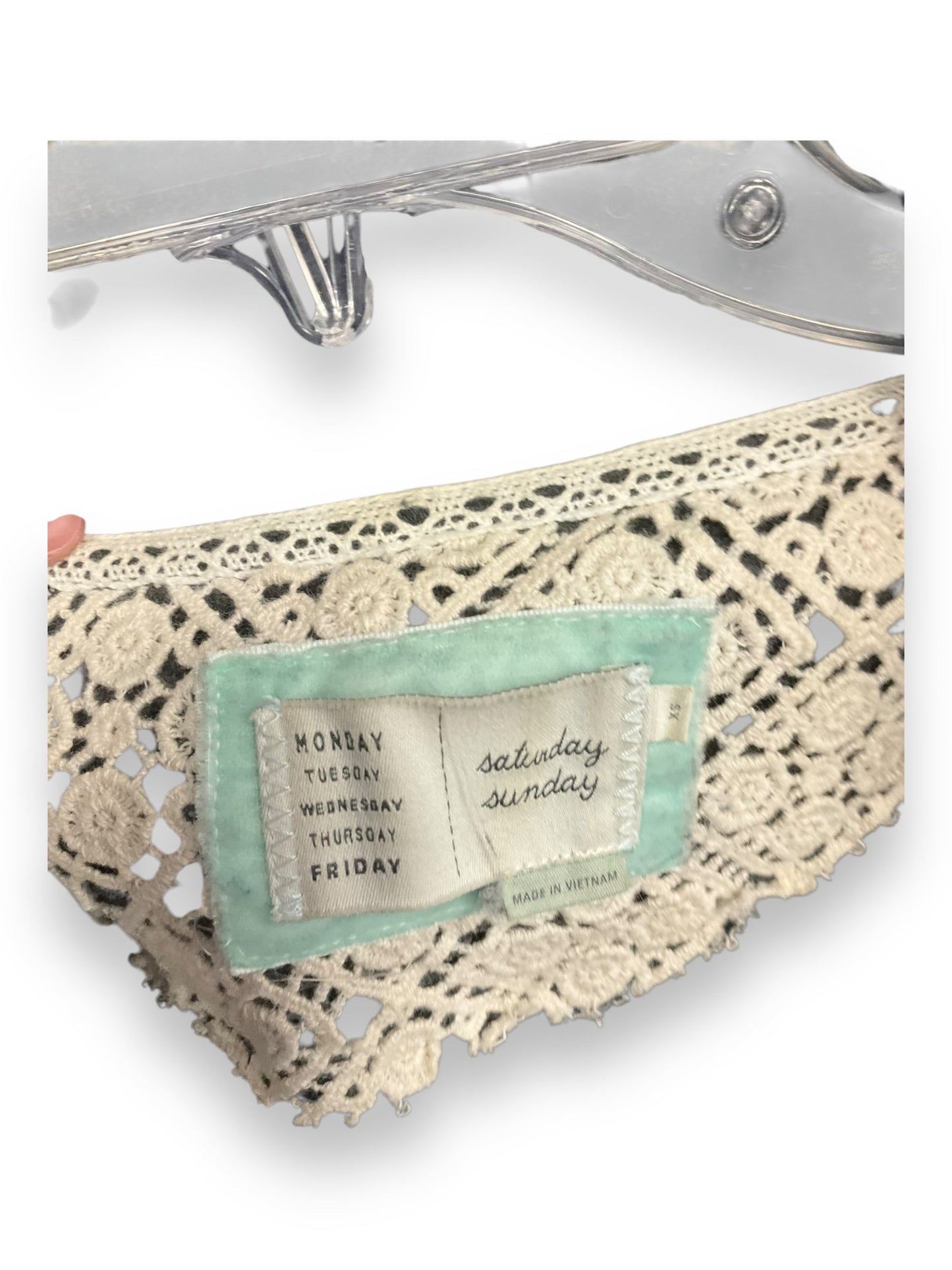 Cardigan By Saturday/sunday In Green & Grey, Size: Xs