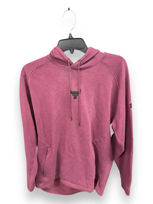 Sweatshirt Hoodie By Under Armour In Mauve, Size: L