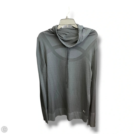Athletic Top Long Sleeve Collar By Under Armour In Grey, Size: Xl